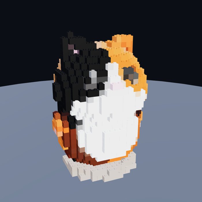 3D model converted into a block kit